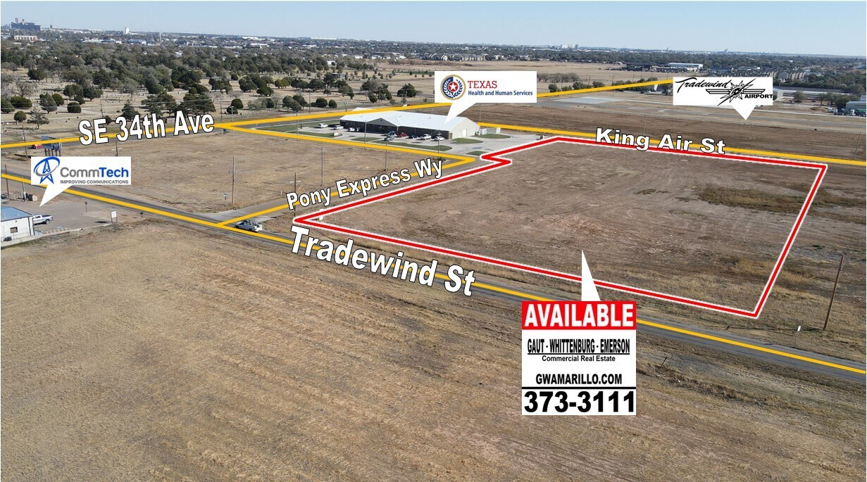 34th & Tradewind Ave, Amarillo, TX à vendre Aérien- Image 1 de 2