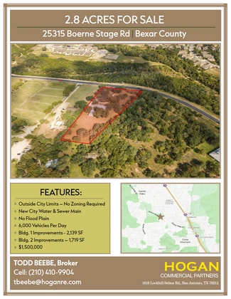 Plus de détails pour 25315 Boerne Stage Rd, San Antonio, TX - Terrain à vendre