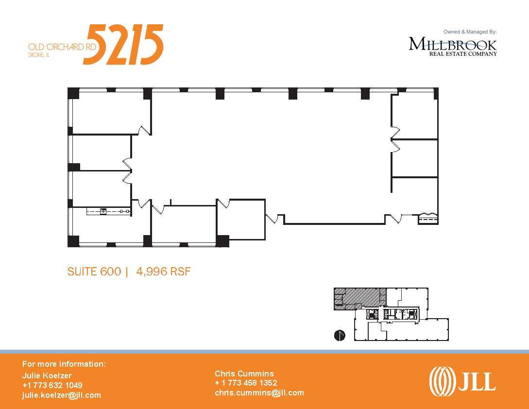 5215 Old Orchard Rd, Skokie, IL à louer Plan d’étage- Image 1 de 1