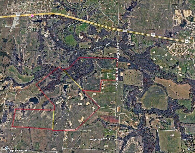 19771 N County Line Rd, Ponder, TX à vendre - Aérien - Image 3 de 3