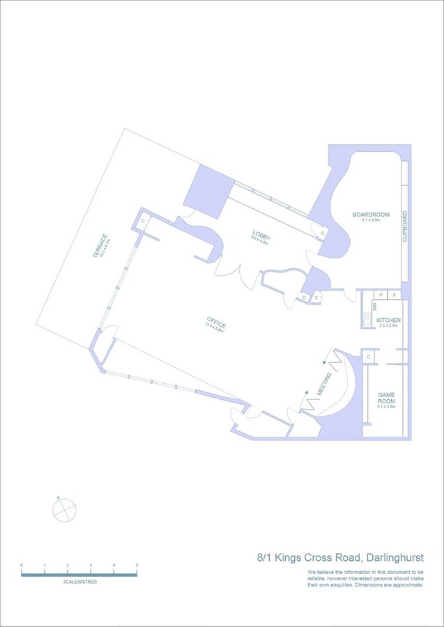 1 Kings Cross Rd, Darlinghurst, NSW 2010 - Unit Suite 8 -  - Floor Plan - Image 1 of 4