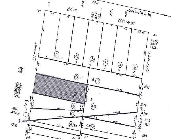 3942-3950 Ruby St, Oakland, CA à vendre - Plan cadastral - Image 2 de 3