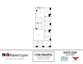 1700 Pacific Ave, Dallas, TX à louer Plan d  tage- Image 1 de 1