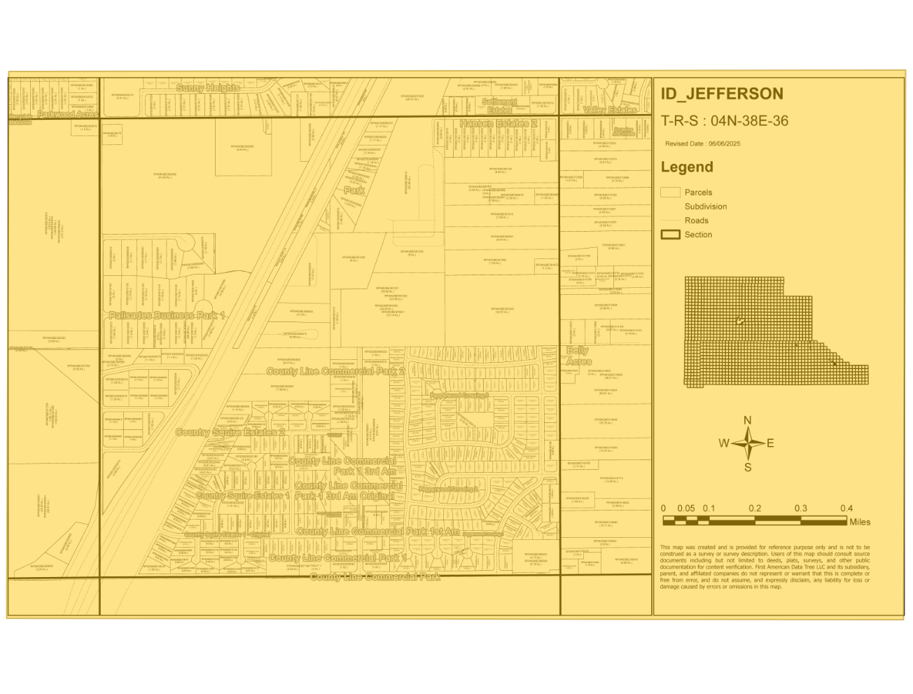 3804 Indian Creek Loop, Rigby, ID for lease Plat Map- Image 1 of 2