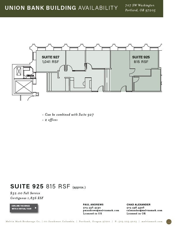 707 SW Washington St, Portland, OR for lease Floor Plan- Image 1 of 6