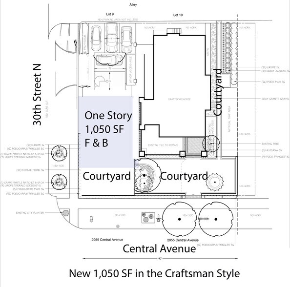 2955 Central Ave, Saint Petersburg, FL à louer - Plan de site - Image 2 de 19