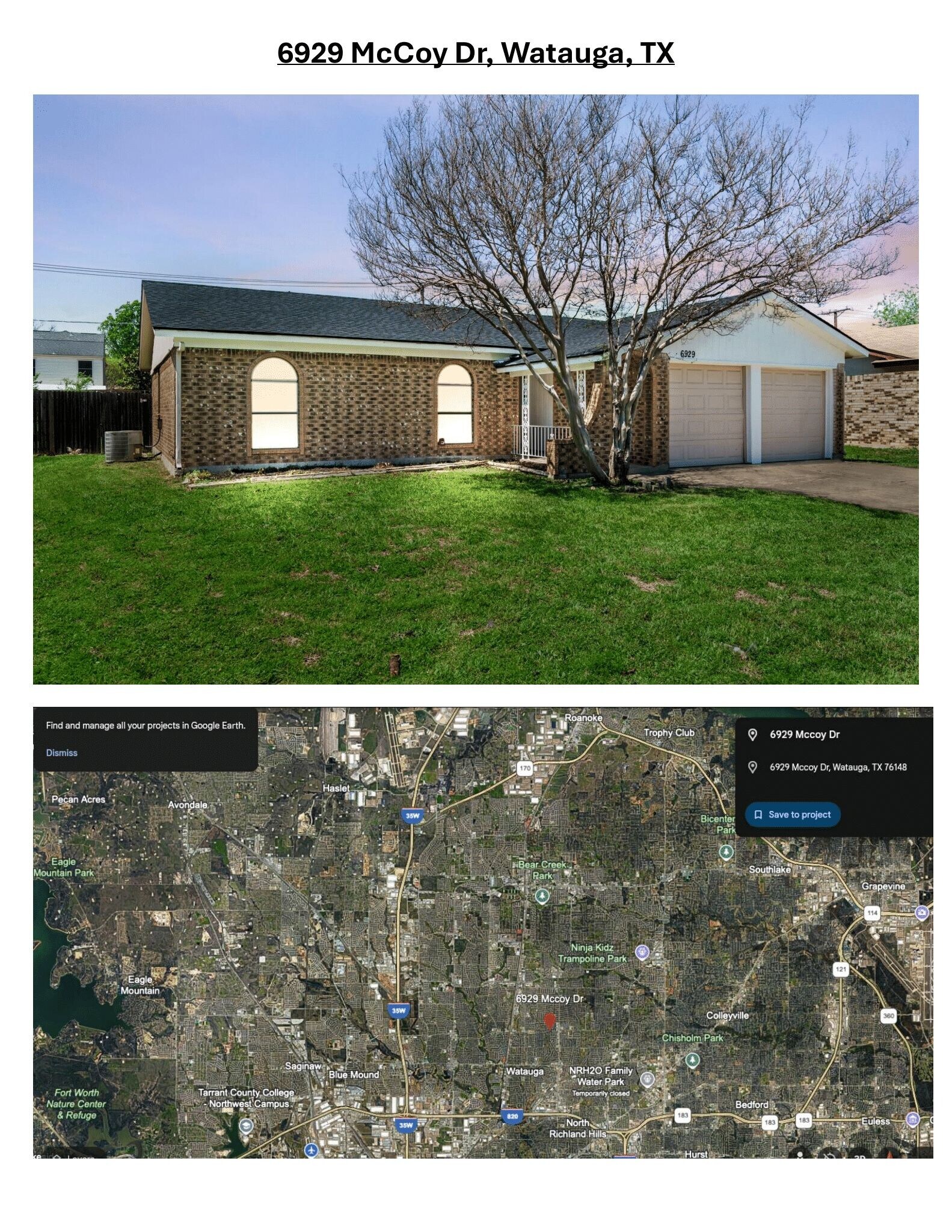 6929 McCoy Dr, Watauga, TX for sale Primary Photo- Image 1 of 2