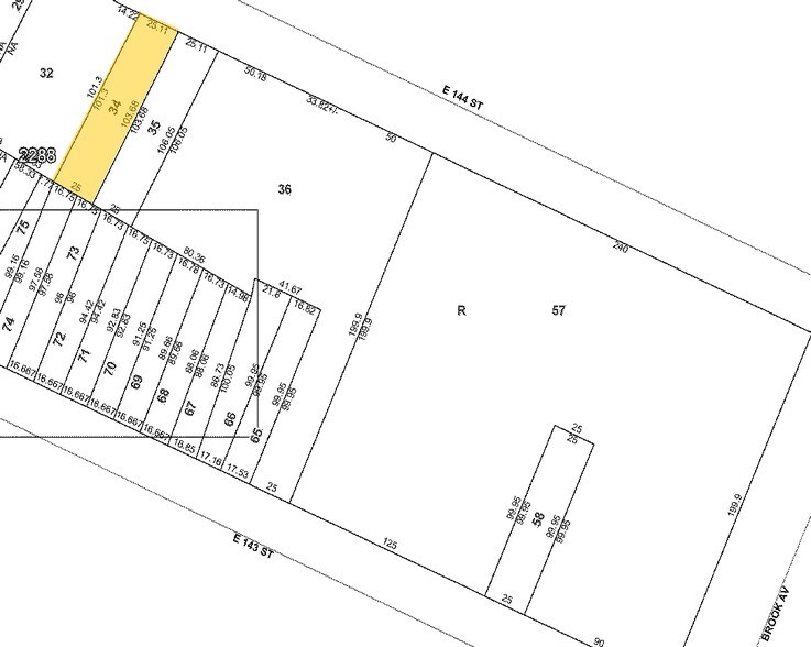 454 E 144th St, The Bronx, NY à vendre - Plan cadastral - Image 2 de 2