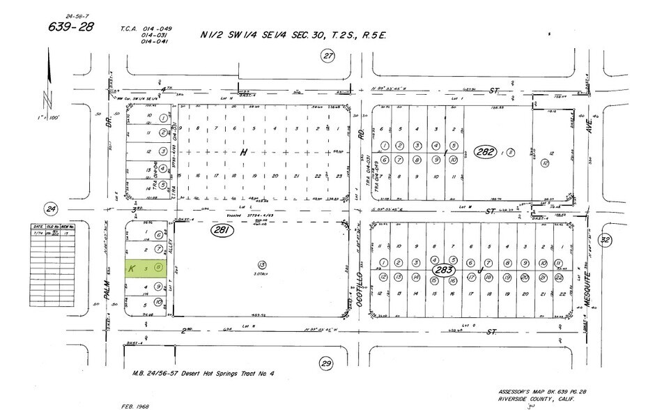 000 Palm Dr, Desert Hot Springs, CA for sale - Plat Map - Image 3 of 6