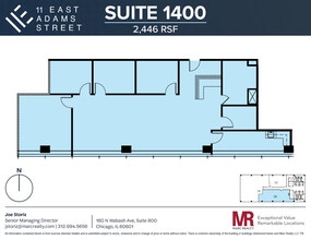 11 E Adams St, Chicago, IL à louer Plan d’étage- Image 1 de 7