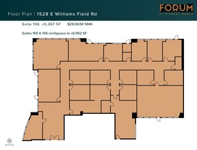 1482 E Williams Field Rd, Gilbert, AZ à louer Plan d  tage- Image 1 de 1