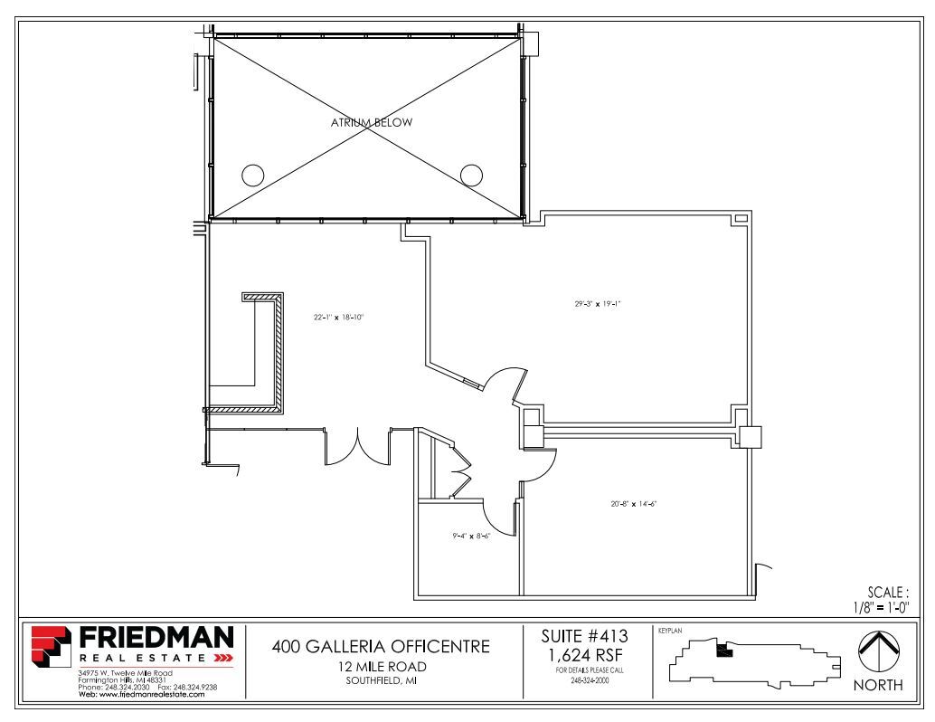 300 Galleria Officentre, Southfield, MI for lease Floor Plan- Image 1 of 2