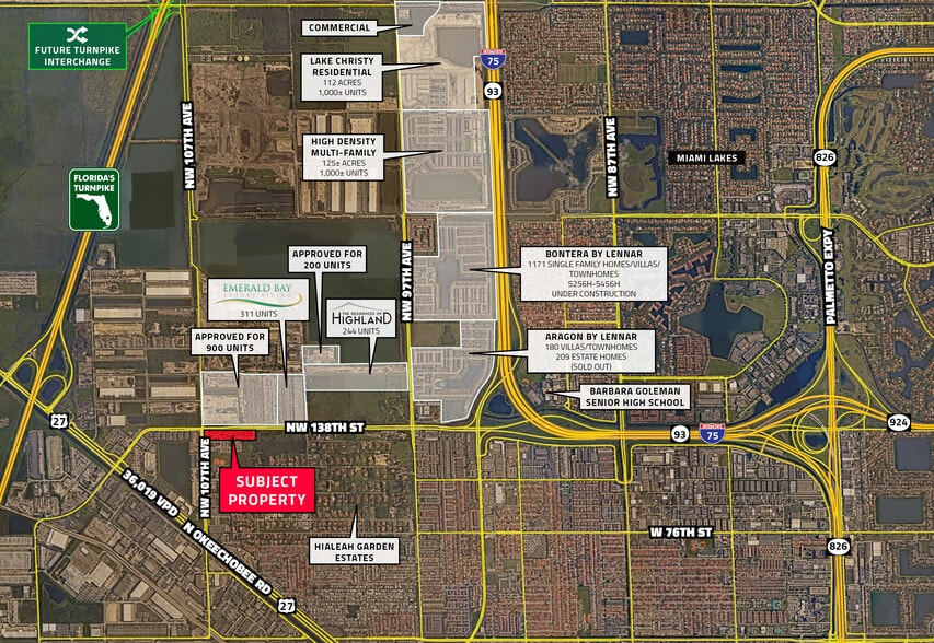 10500 NW 138th St, Hialeah Gardens, FL for sale - Aerial - Image 2 of 4