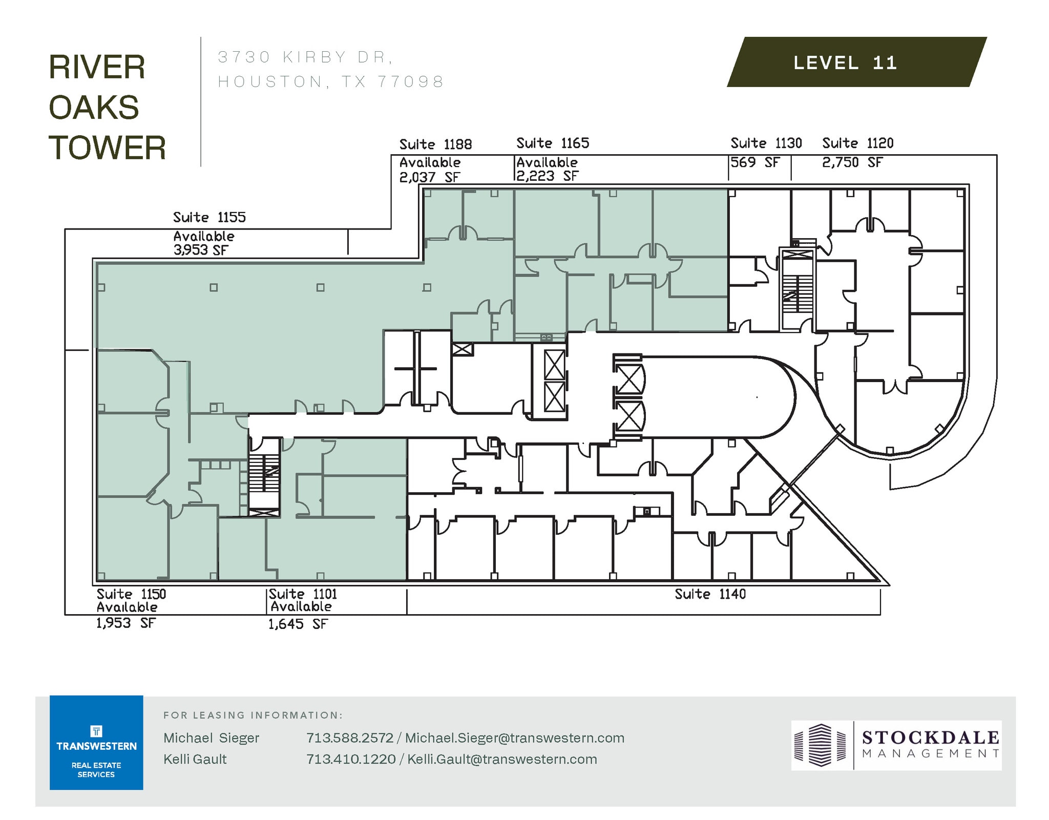 3730 Kirby Dr, Houston, TX à louer Plan d’étage- Image 1 de 1