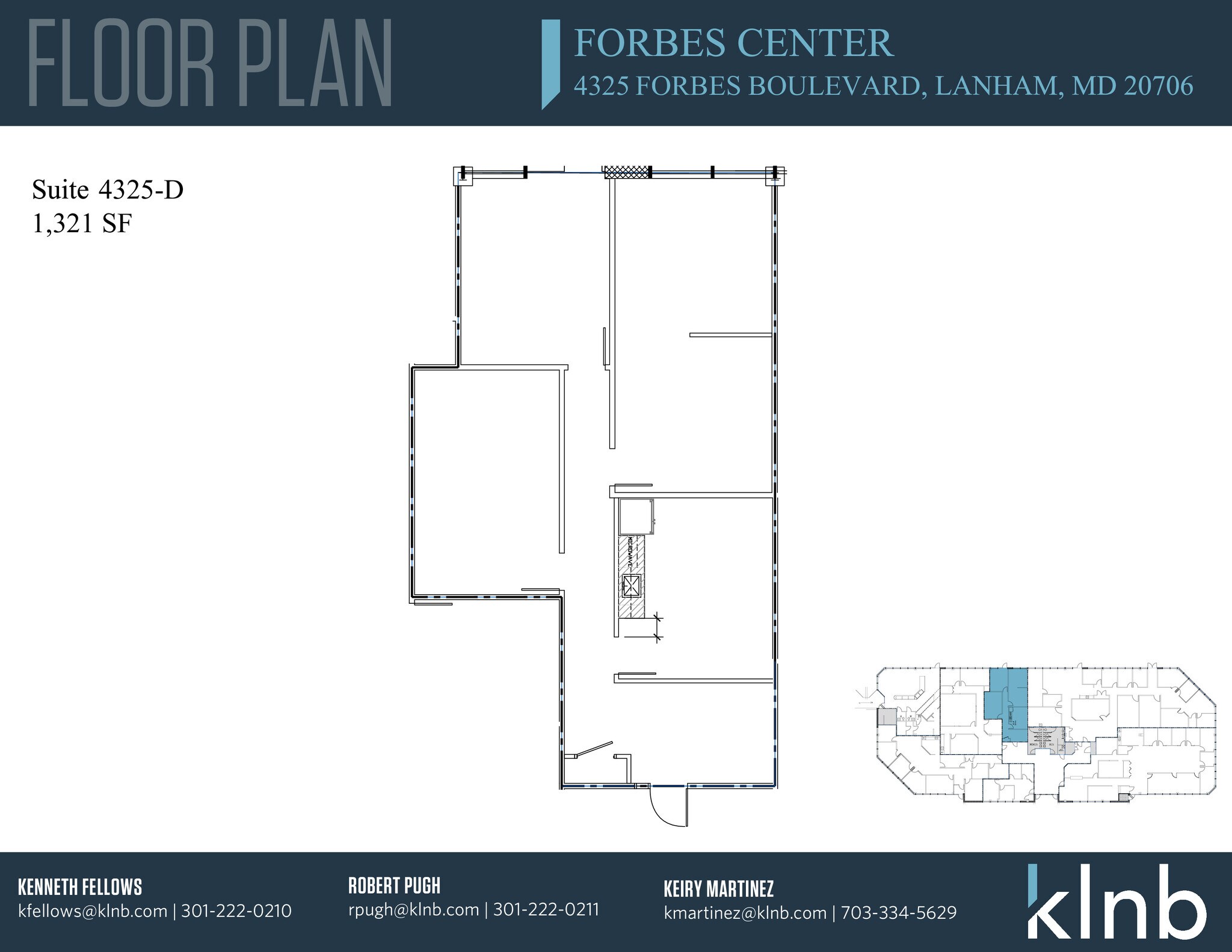 4315-4325 Forbes Blvd, Lanham, MD for lease Floor Plan- Image 1 of 2