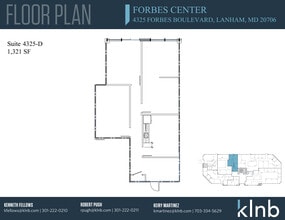 4315-4325 Forbes Blvd, Lanham, MD for lease Floor Plan- Image 1 of 2