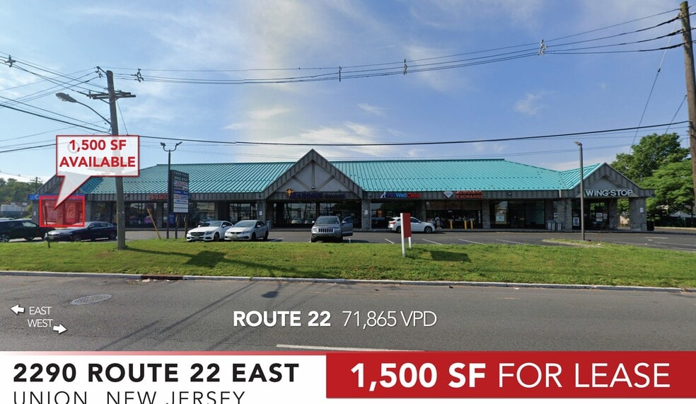 2290 Route 22 E, Union Township, NJ for lease - Building Photo - Image 1 of 4