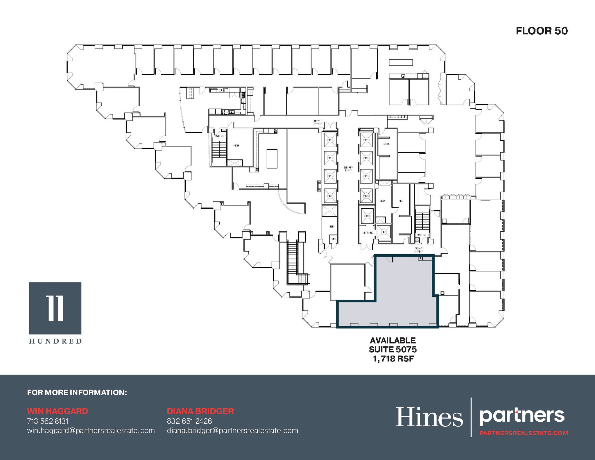1100 Louisiana St, Houston, TX à louer Plan d’étage- Image 1 de 1
