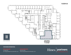 1100 Louisiana St, Houston, TX à louer Plan d’étage- Image 1 de 1