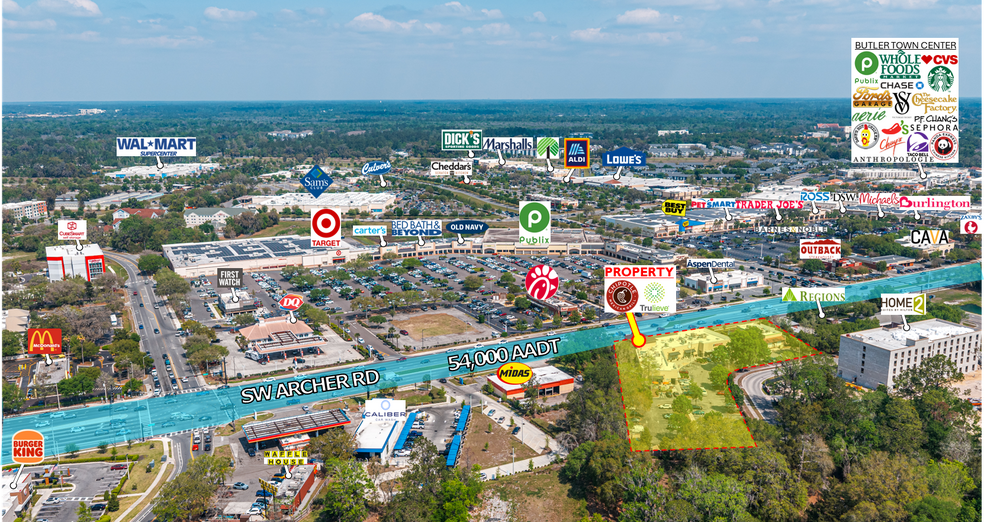 3835 SW Archer Rd, Gainesville, FL à louer - Aérien - Image 2 de 2