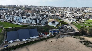 The Crescent, Newquay, CON - Aérien Vue de la carte