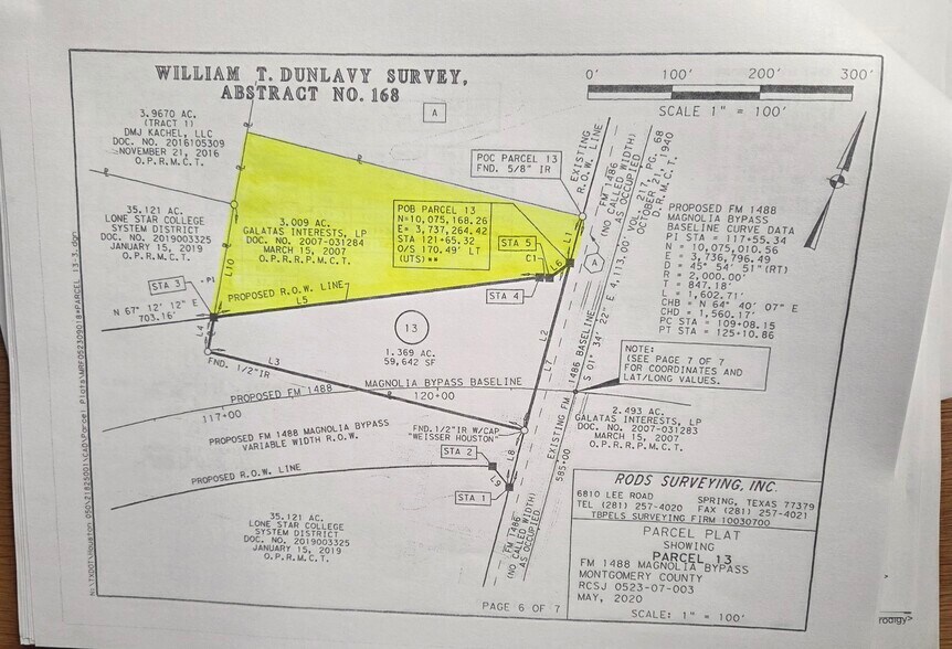 Farm to Market 1486 and Magnolia Bypass R.O.W., Magnolia, TX à vendre - Plan cadastral - Image 3 de 3