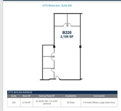 5762 Bolsa Ave, Huntington Beach, CA for lease Floor Plan- Image 1 of 1