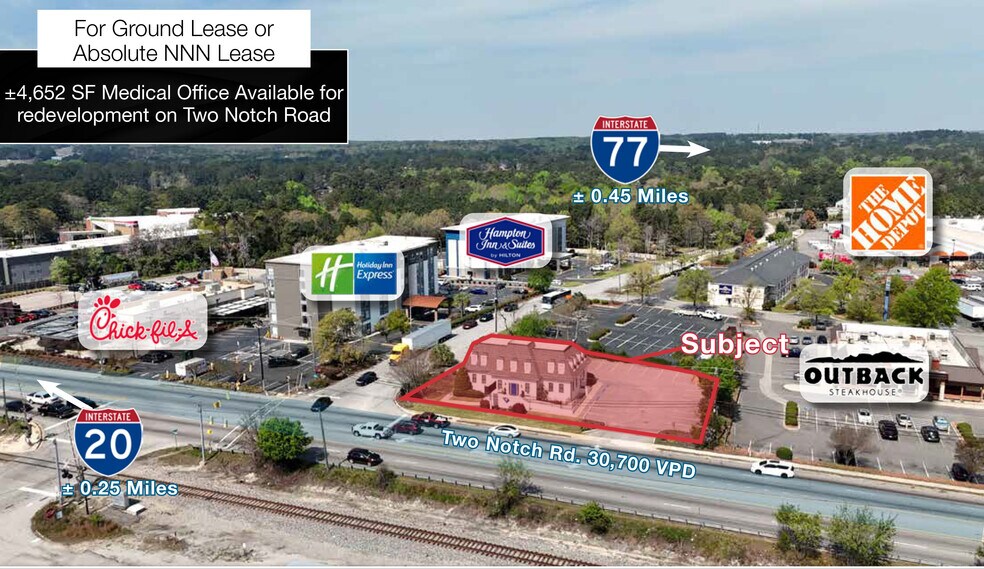 7601 Two Notch Rd, Columbia, SC à louer - Aérien - Image 2 de 5