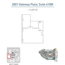 2001 Gateway Pl, San Jose, CA à louer Plan d’étage- Image 1 de 1