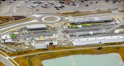 264 Park St, Cochrane, AB - AERIAL  map view