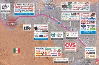 745 N Zaragoza Rd, El Paso, TX - AÉRIEN Vue de la carte
