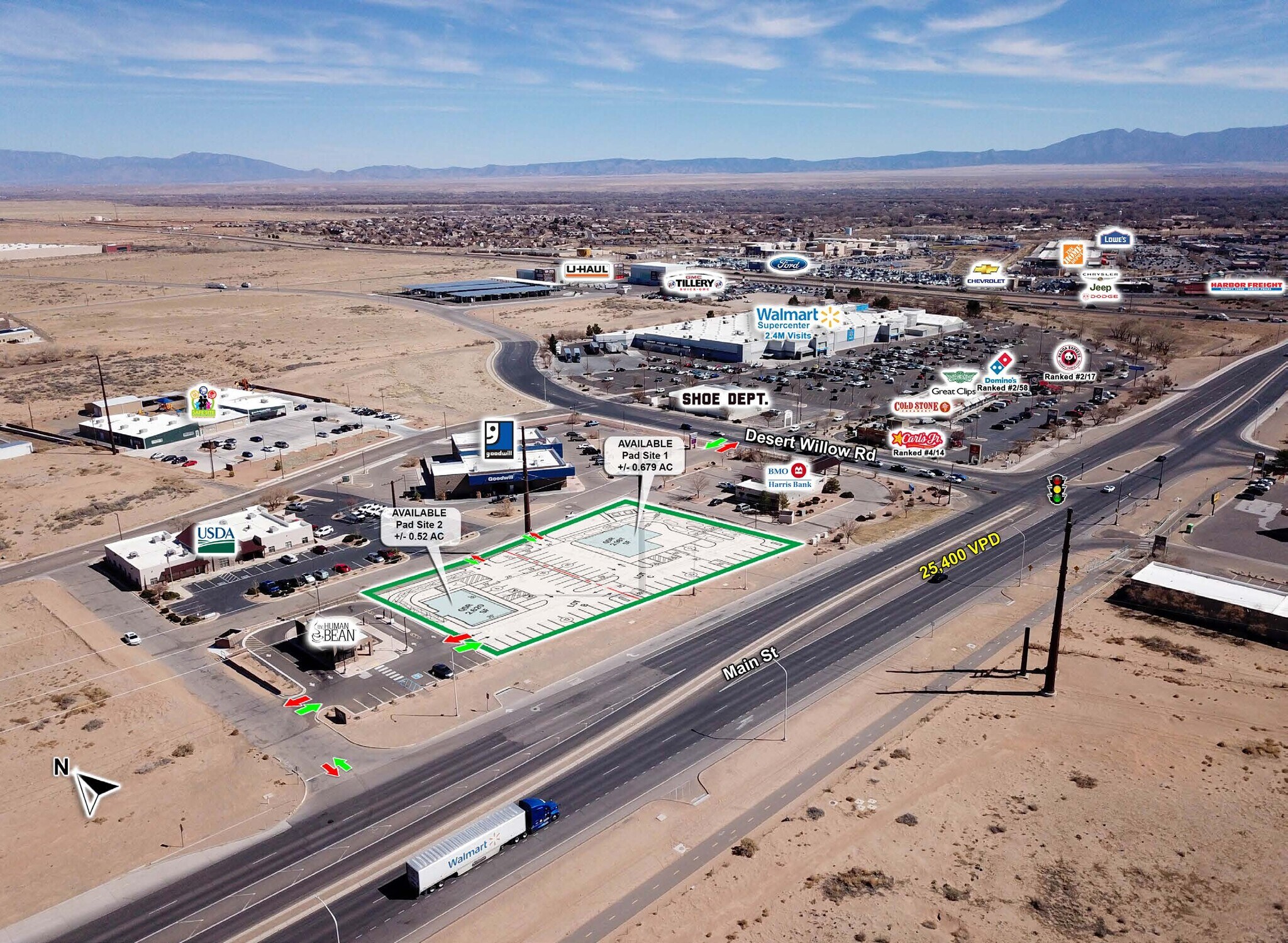 Main St NW & Desert Willow Rd, Los Lunas, NM à louer Photo du bâtiment- Image 1 de 7