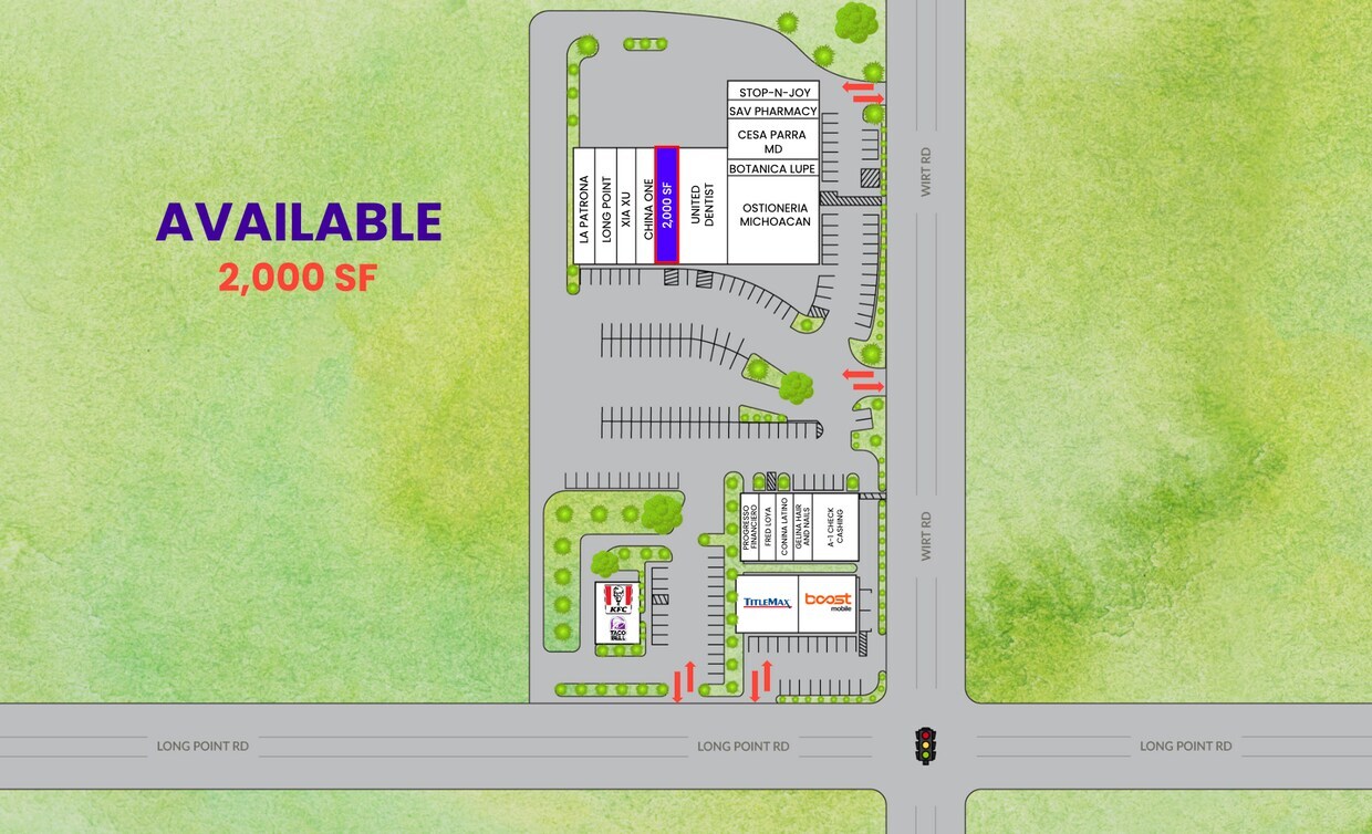 7902 Long Point Rd, Houston, TX à louer Plan d’étage- Image 1 de 1