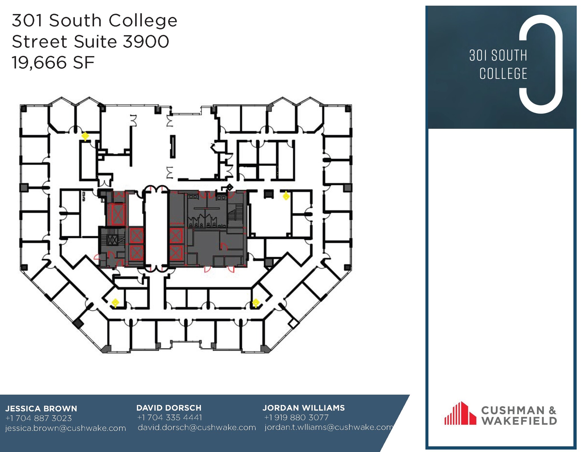 301 S College St, Charlotte, NC à louer Plan d’étage- Image 1 de 1