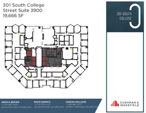 301 S College St, Charlotte, NC à louer Plan d’étage- Image 1 de 1