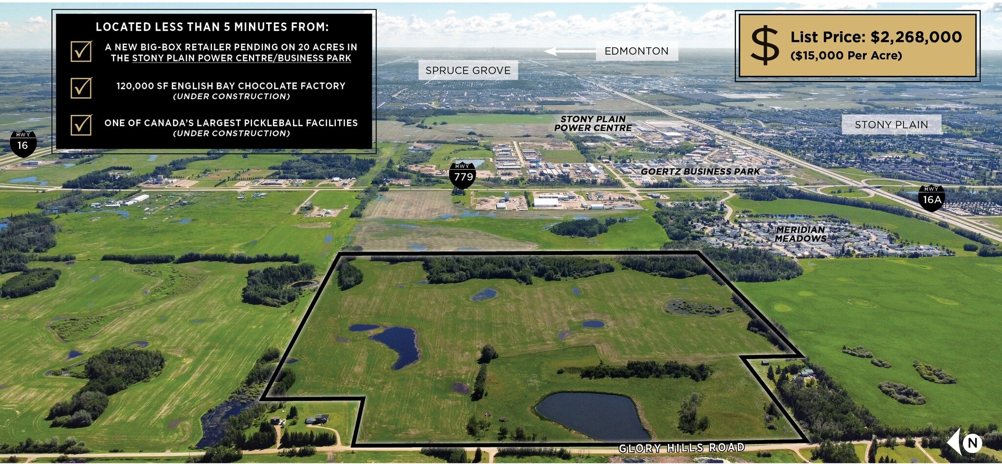 53017-53025 Glory Hills Rd, Stony Plain, AB for sale Aerial- Image 1 of 4