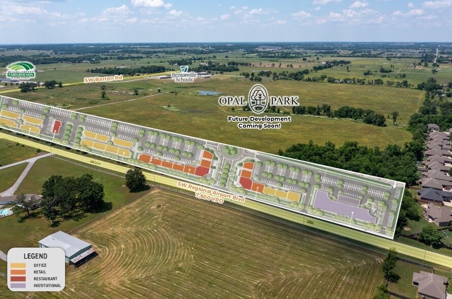 SW Regional Airport Blvd blvd, Bentonville, AR for sale - Aerial - Image 1 of 4