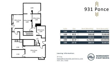 931 Ponce de Leon Ave NE, Atlanta, GA for lease Floor Plan- Image 1 of 1