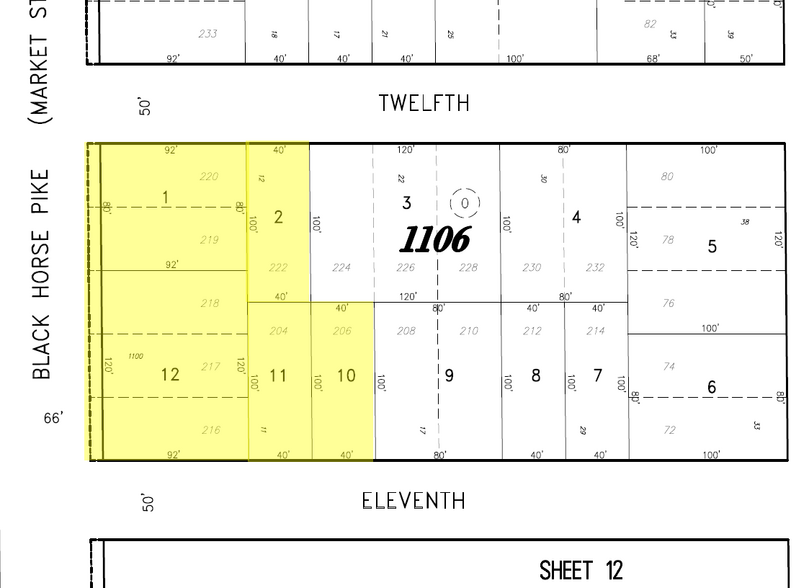 1100 Black Horse Pike, Glendora, NJ à louer - Plan cadastral - Image 2 de 2