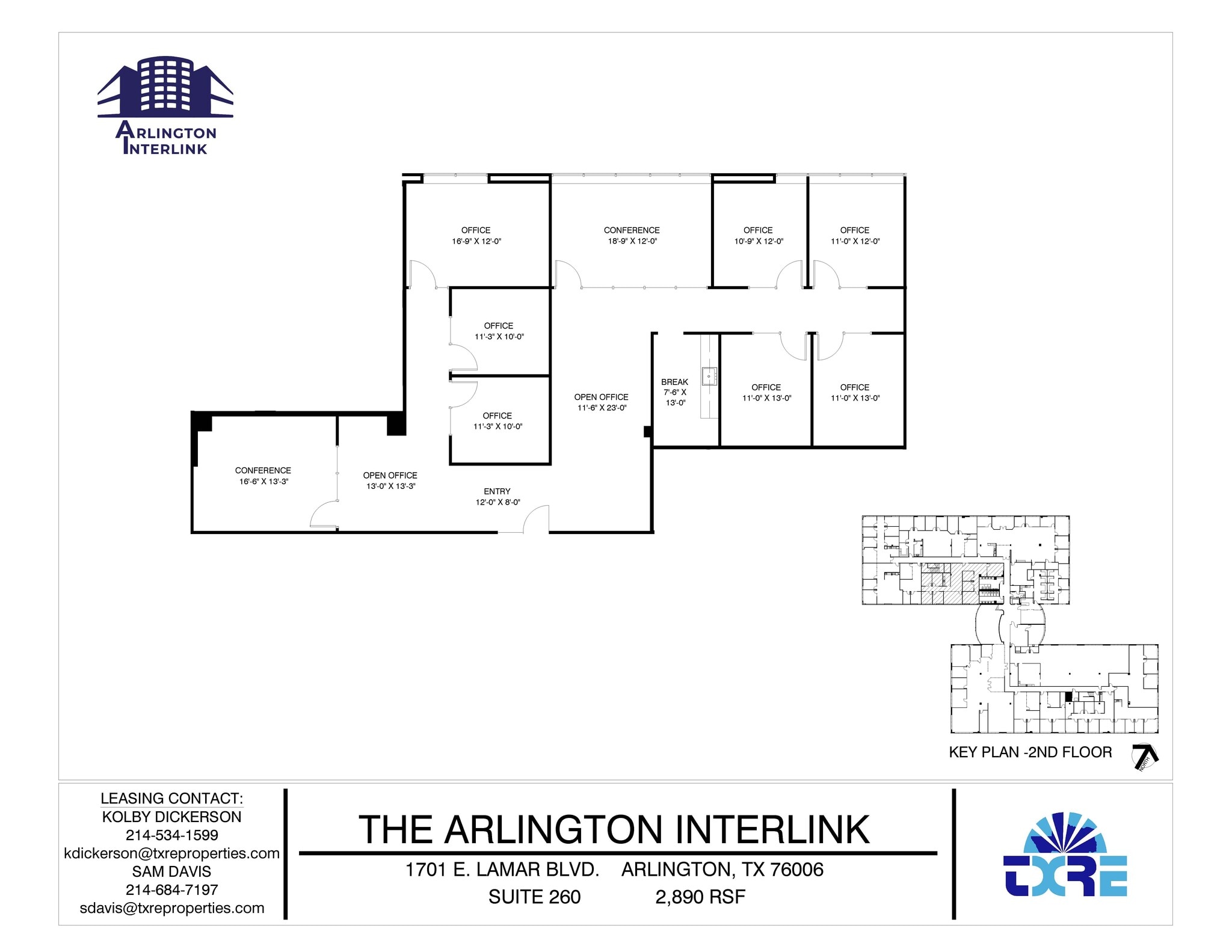 1701 E Lamar Blvd, Arlington, TX for lease Floor Plan- Image 1 of 3