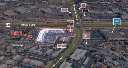 1656-1710 S Alma School Rd, Mesa, AZ - AERIAL  map view