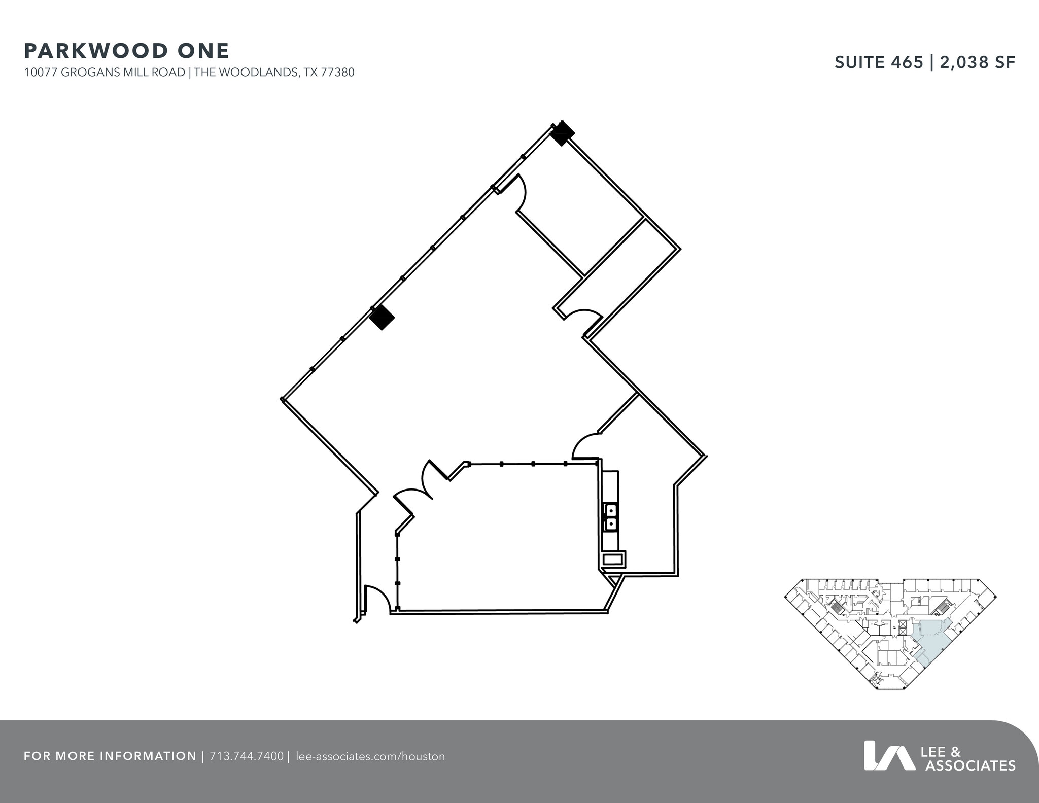 10077 Grogans Mill Rd, The Woodlands, TX à louer Plan d’étage- Image 1 de 2