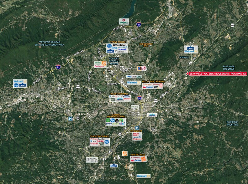 3939 Valley Gateway Blvd, Roanoke, VA à vendre - Aérien - Image 3 de 3