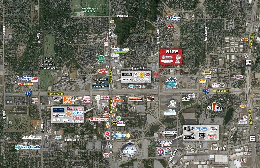 1630 E Lamar Blvd, Arlington, TX à louer - Aérien - Image 2 de 4