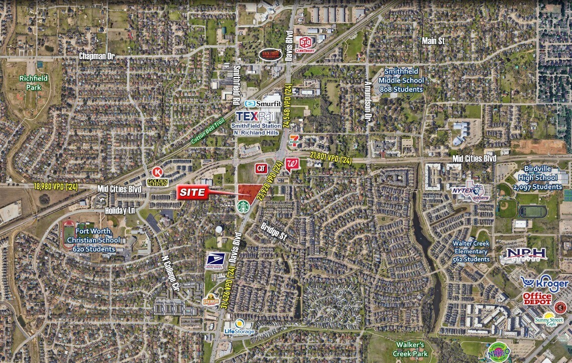 SWC of Davis Blvd & Newman Dr blvd, Fort Worth, TX for sale Aerial- Image 1 of 2