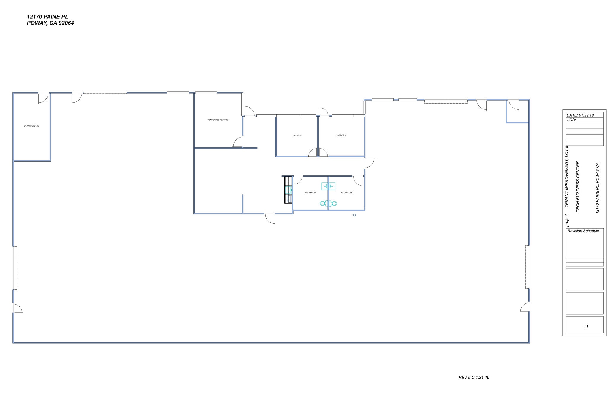 12170 Paine Pl, Poway, CA à louer Plan d’étage- Image 1 de 1