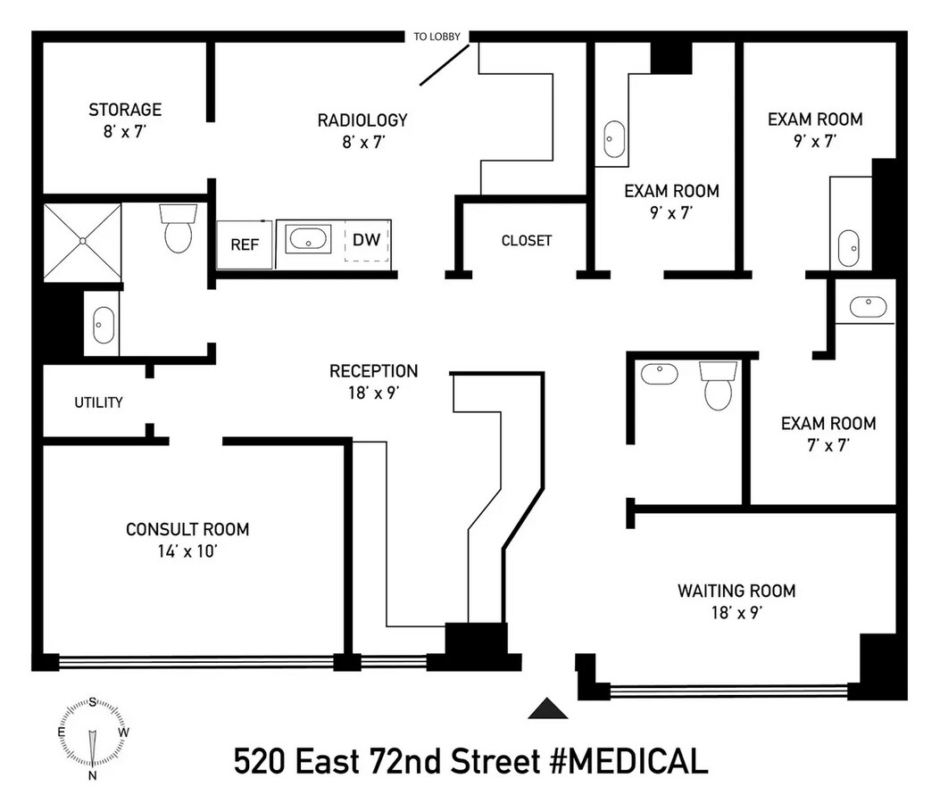 520 E 72nd St, New York, NY 10021 - Unit 1D - - Floor Plan - Image 1 of 2