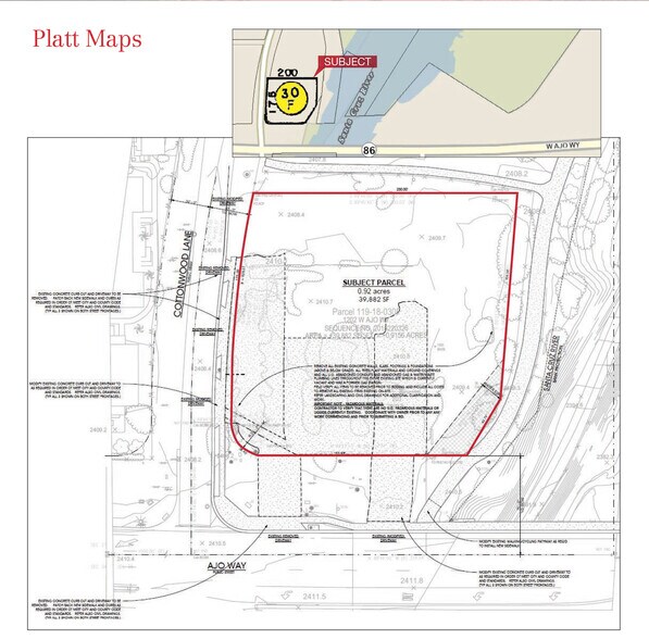 1202 W Ajo Way, Tucson, AZ à louer - Plan cadastral - Image 2 de 6