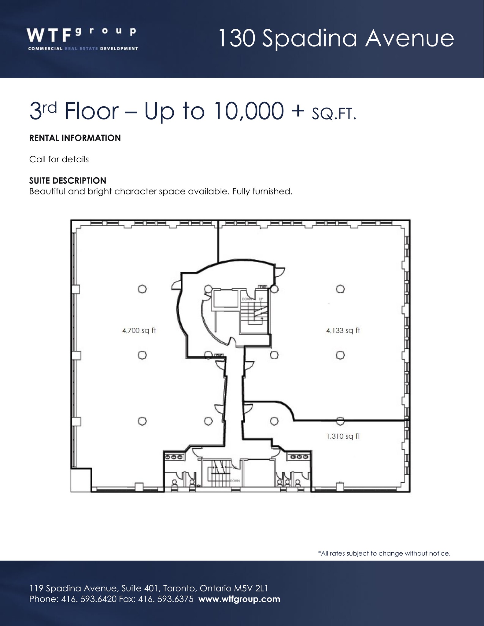 130 Spadina Ave, Toronto, ON à louer Plan de site- Image 1 de 9