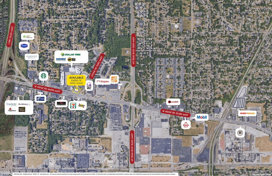 1460 Ridge Rd W, Rochester, NY à louer - Aérien - Image 2 de 5